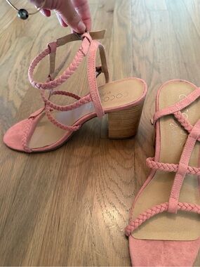 Coconuts by Matisse Rose Pink Braided Block Heel Sandals